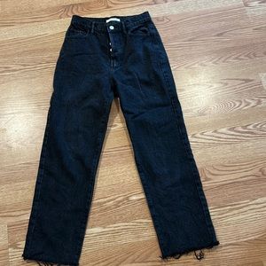 PACSUN BLACK STRAIGHT LEG HIGH RISE JEANS